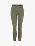 Pantalon slim uni à taille haute - Kaki - 1