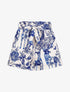 Short imprimé fleuri et animal à revers - Bleu roi - 1