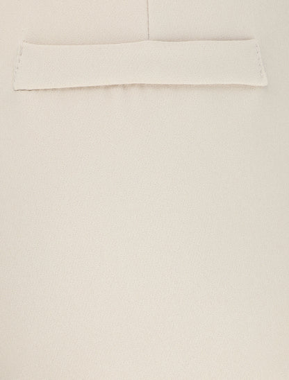 Pantalon fendu coupe droite - Beige - 3