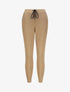Pantalon à taille élastiquée et liens à nouer - Camel - 1