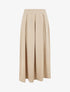 Jupe longue unie évasée - Beige - 4