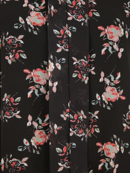 Top sans manches imprimé rosier - Noir - 3