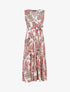 Robe longue évasée imprimé cachemire stylisé - Rose pâle - 1