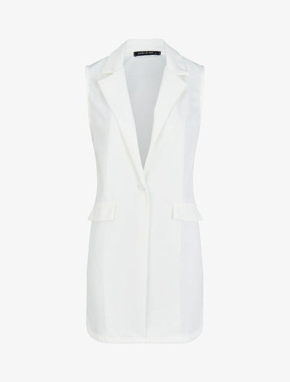 Blazer sans manches - Blanc - 3
