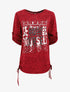 Pull ample à flocage Always be yourself - Rouge - 1