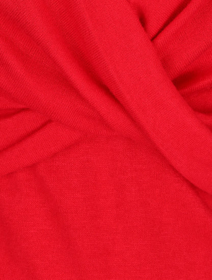 Pull droit cache-coeur - Rouge - 3