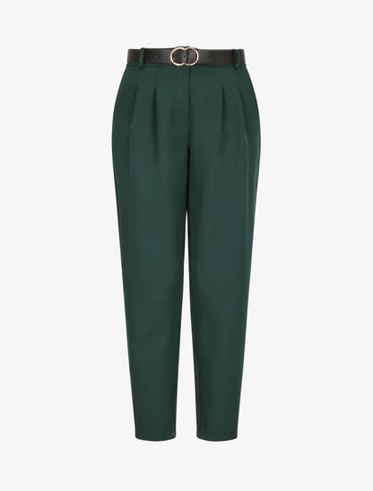 Pantalon dad uni taille standard - Vert foncé - 4