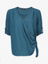 Pull cache-coeur à manches rabattables - Bleu canard - 1