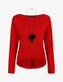Pull uni col bateau - Rouge - 5