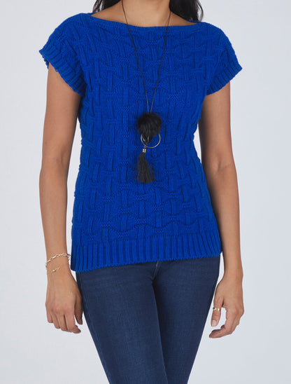 Pull uni sans manches - Bleu électrique - 4