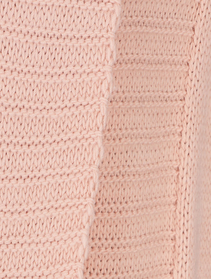 Gilet mi-long à col châle - Rose - 3