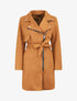 Trench mi-long zippé en suédine - Camel - 4
