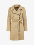 Trench mi-long zippé en suédine - Beige - 5