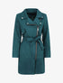 Trench mi-long zippé en suédine - Bleu canard - 5