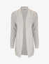 Gilet long ouvert en maille - Gris - 1
