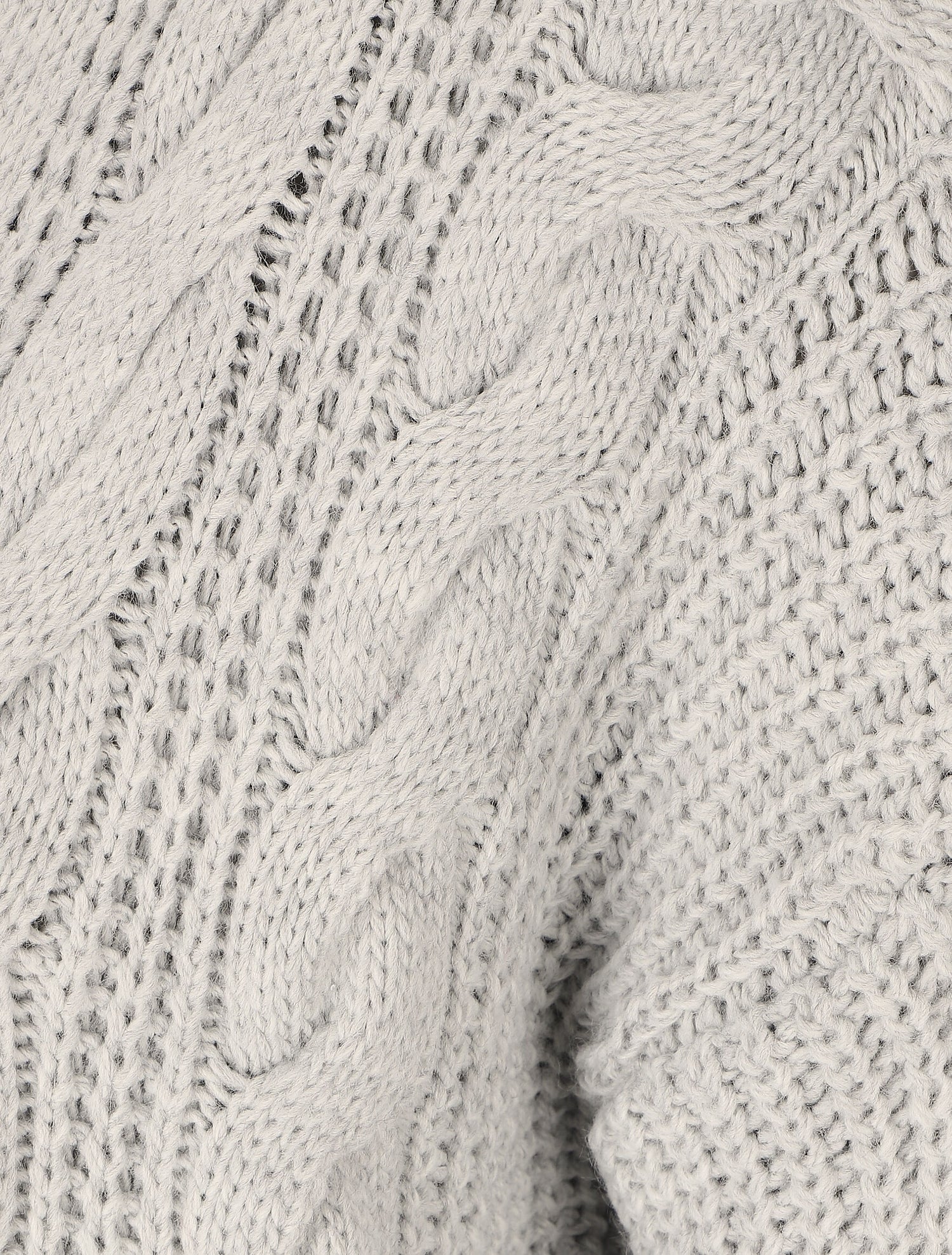 Gilet long ouvert en maille - Gris - 3