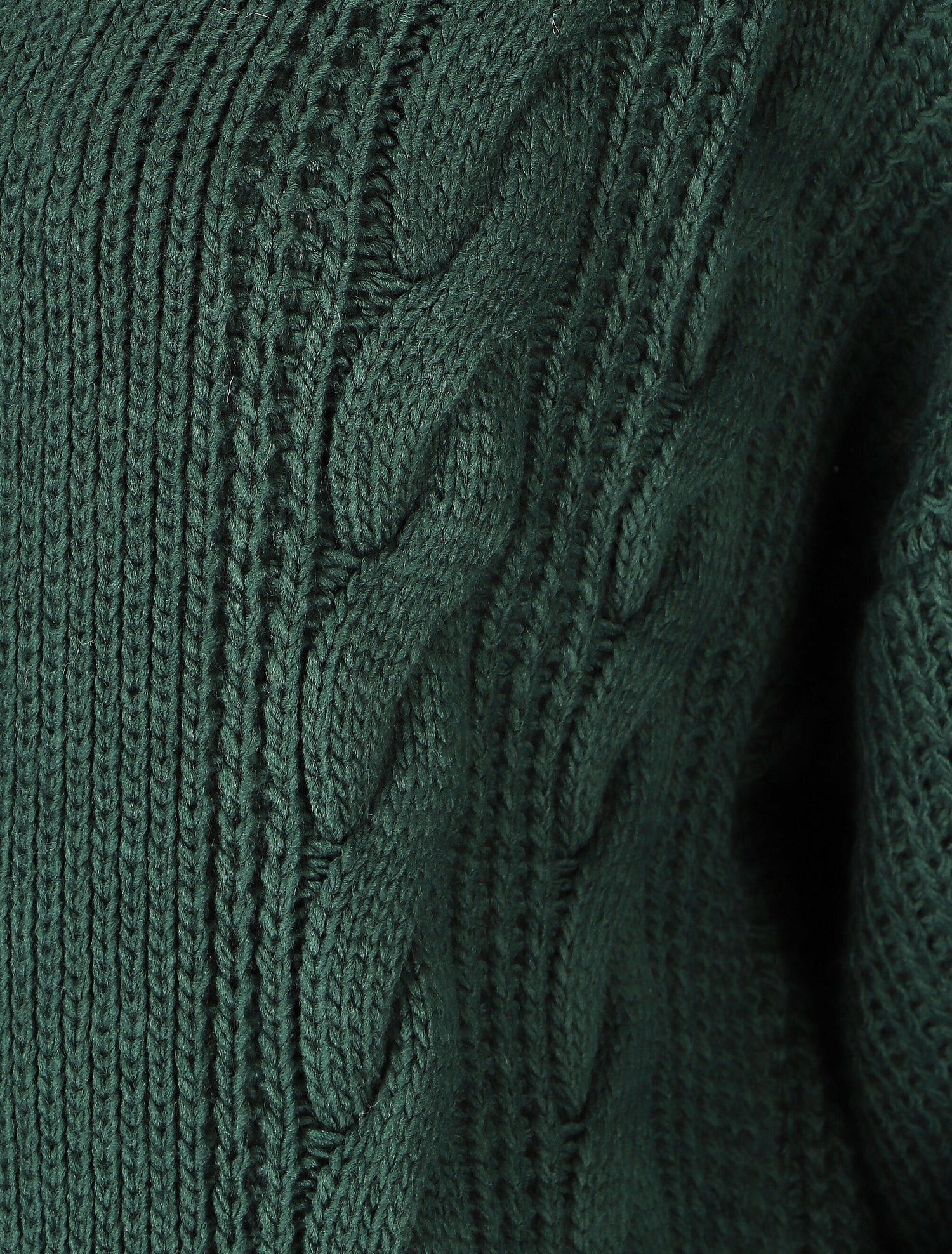Gilet long ouvert en maille - Vert - 3