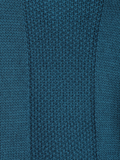 Pull à col rond et manches courtes - Bleu canard - 3