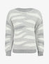Pull coupe droite imprimé graphique - Gris - 1
