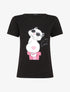 T-shirt à motif chat - Noir - 1