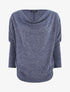 Pull loose col bénitier - Bleu - 1