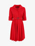 Robe chemise coupe patineuse - Rouge - 1