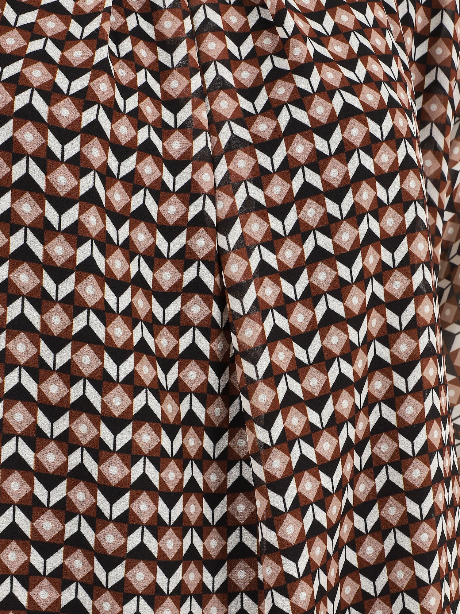 Blouse imprimé mosaïque - Noir - 3