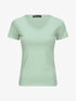 T-shirt à col V - Vert menthe - 1