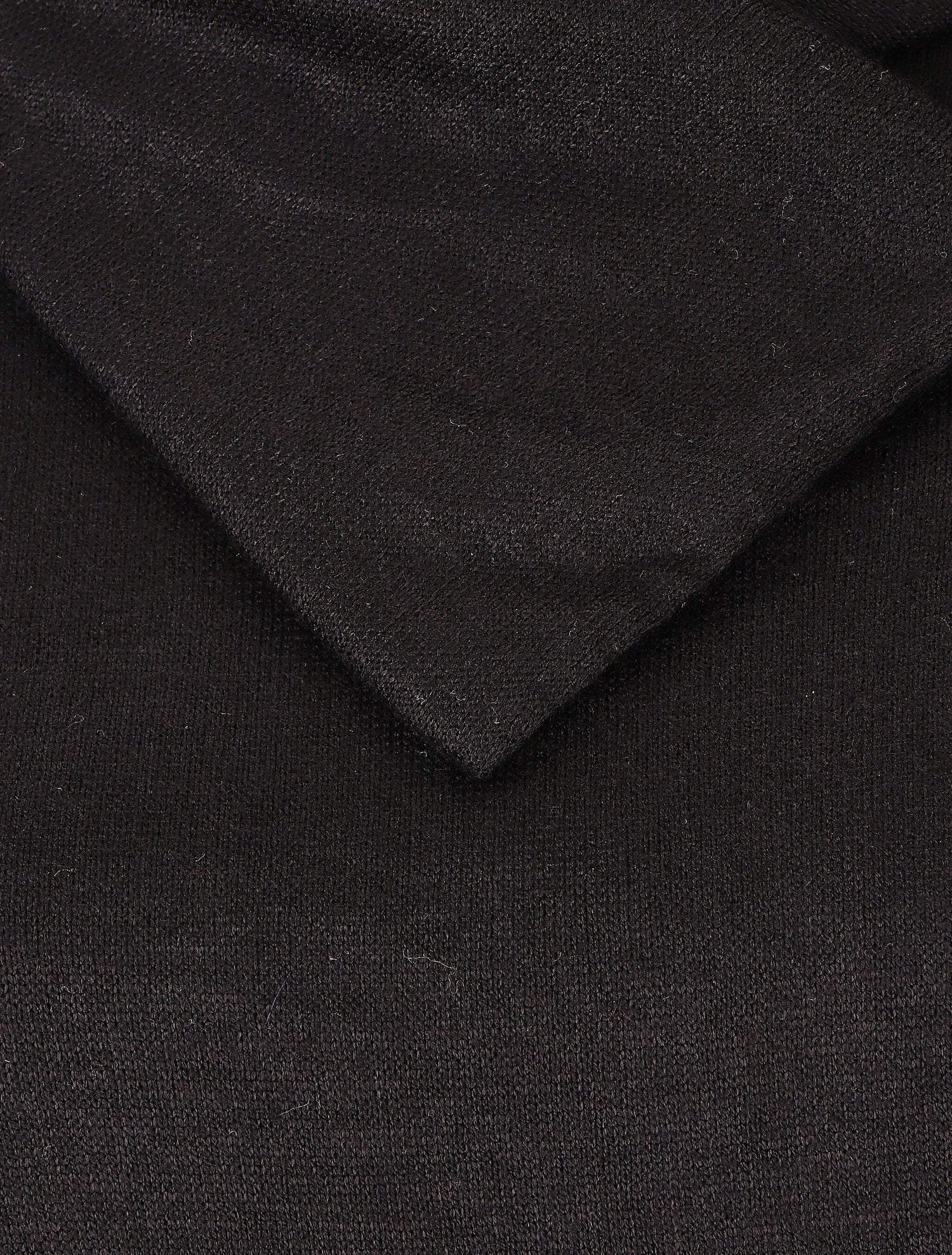 Pull col montant et crochet décoratif - Noir - 3