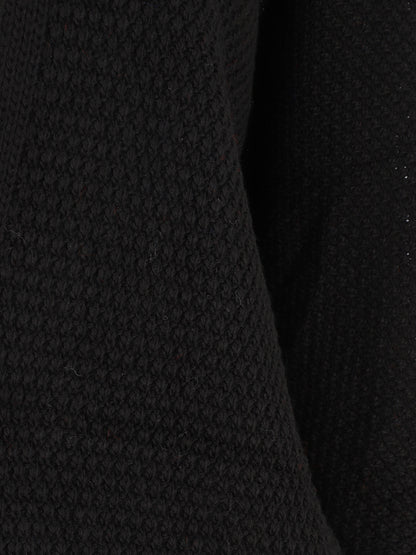 Gilet mi-long ouvert uni - Noir - 3