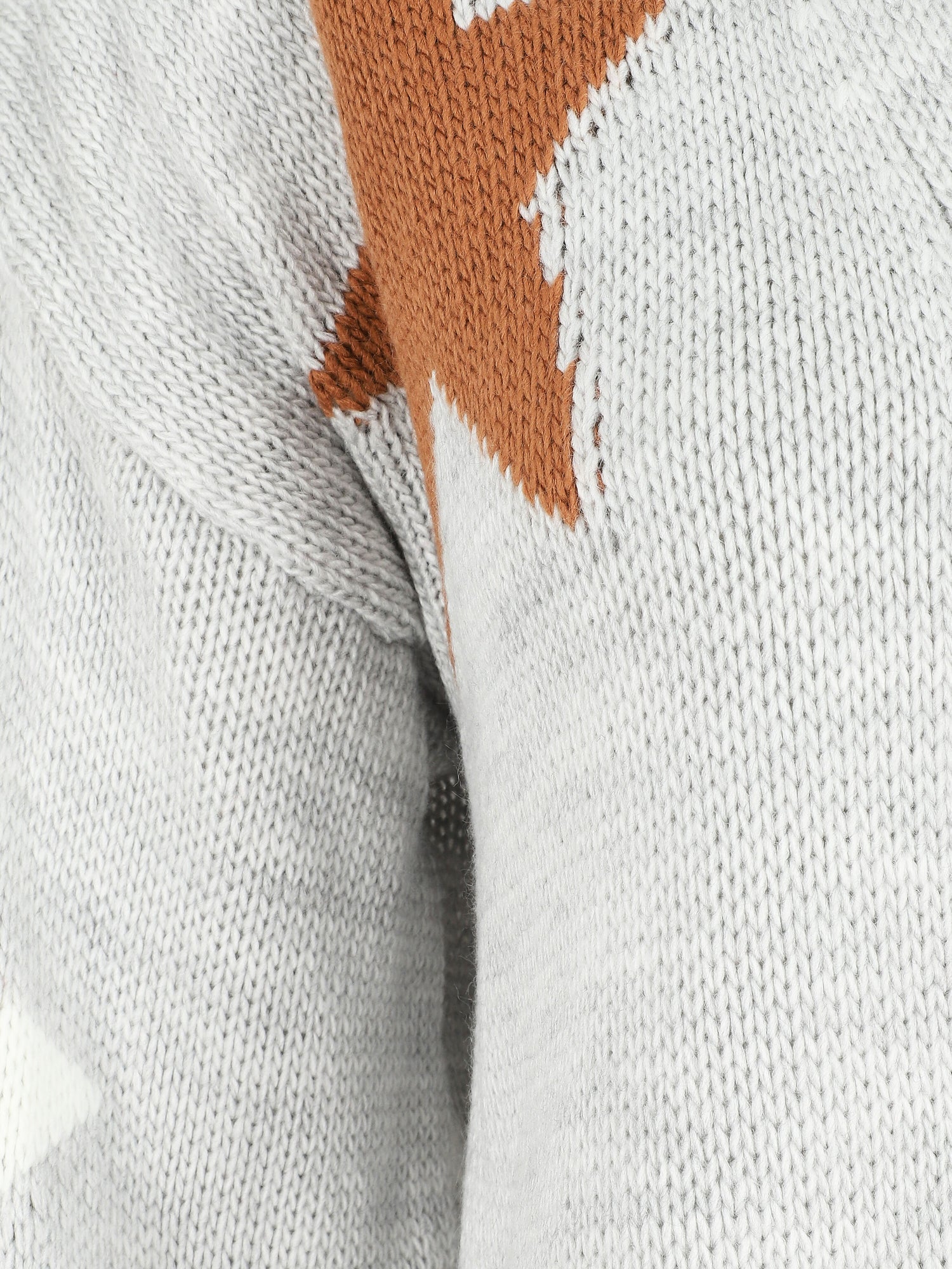 Gilet mi-long ouvert à imprimé étoiles - Gris - 3