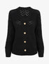 Cardigan grosse maille ajourée et bords côtelés - Noir - 1