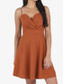 Robe patineuse courte à bretelles - Camel - 1