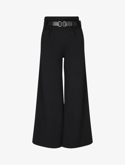 Pantalon fluide coupe ample - Noir - 1