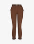 Pantalon 7/8 à revers et poches volantées - Marron - 1
