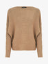 Pull uni oversize chauve-souris - Camel - 1