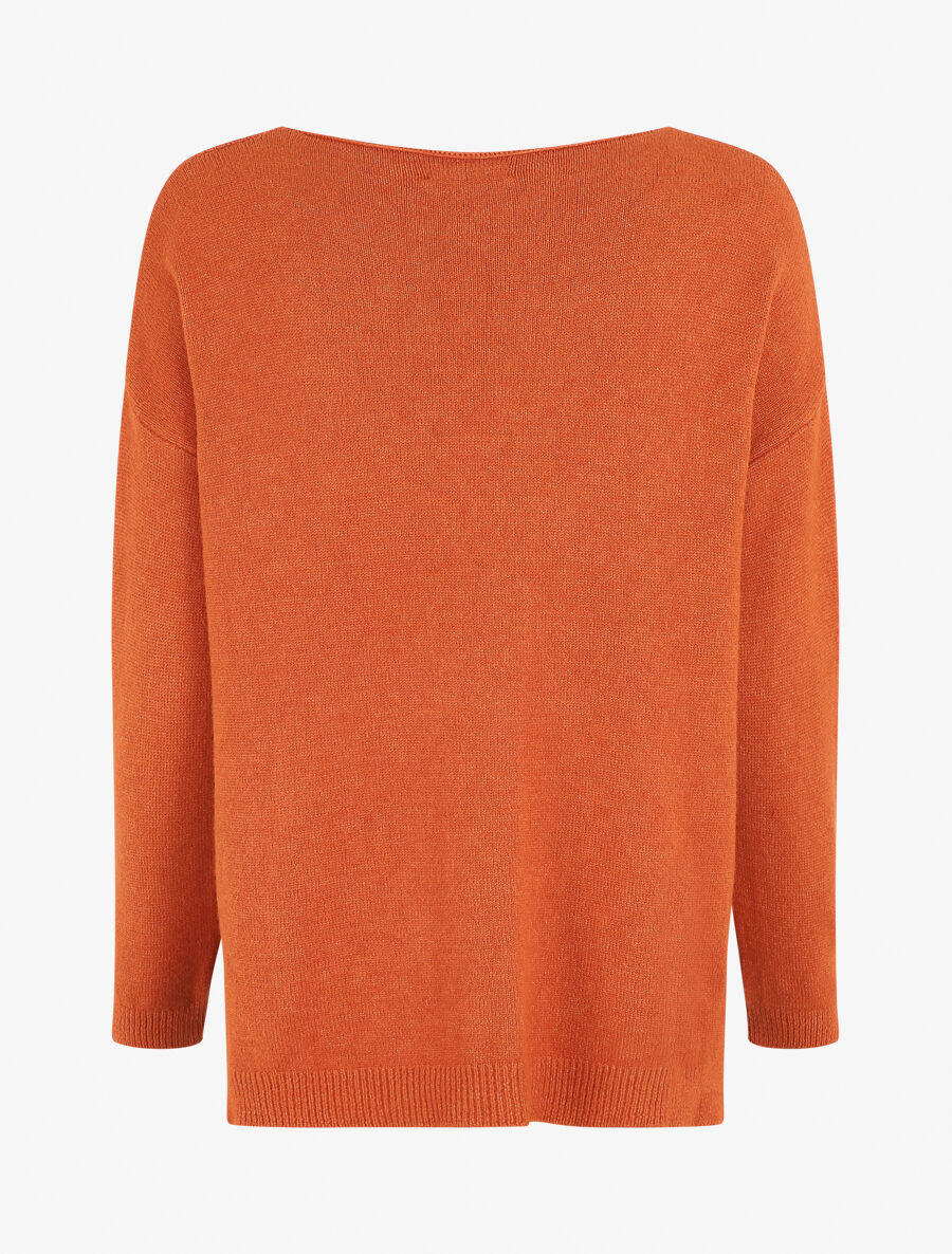 Pull ample uni col V - Orange - 2