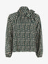 Blouse ample à pois col lavallière - Vert sapin - 1