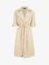 Trench oversize mi-long en suédine - Beige - 4