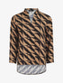 Blouse manches 3/4 imprimé graphique - Camel - 1