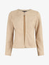 Veste ouverte en suédine - Beige - 1