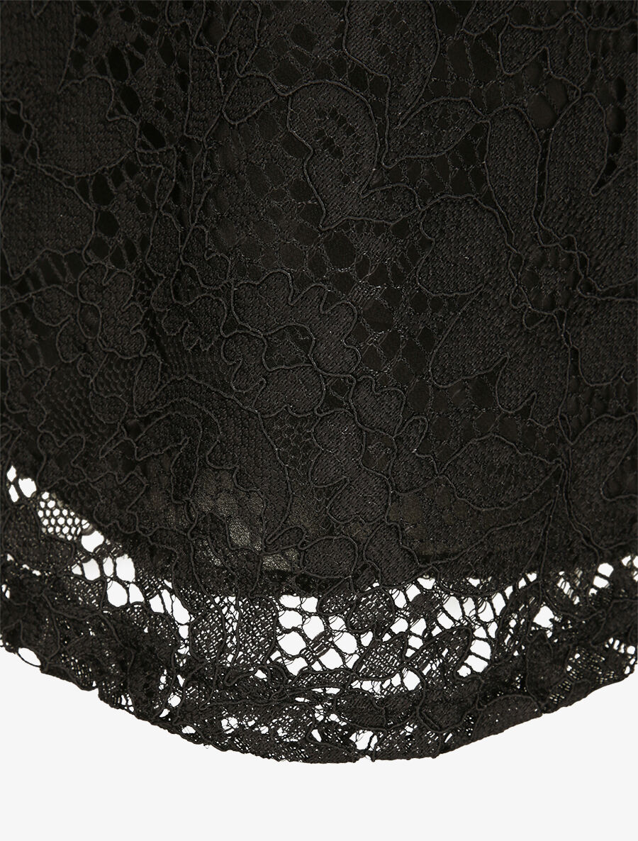 Débardeur en dentelle à dos nageur - Noir - 3