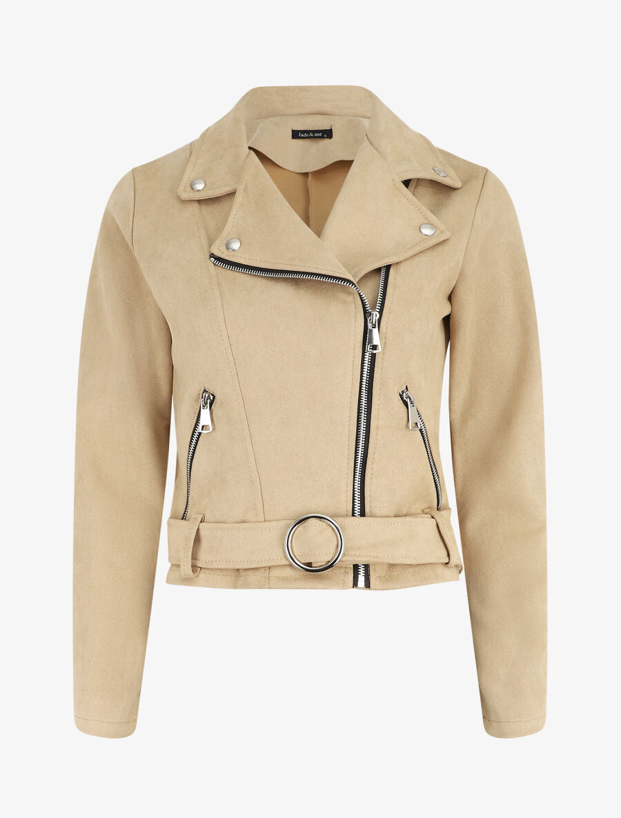 Perfecto classique en suédine - Beige - 1