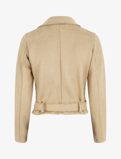 Perfecto classique en suédine - Beige - 2