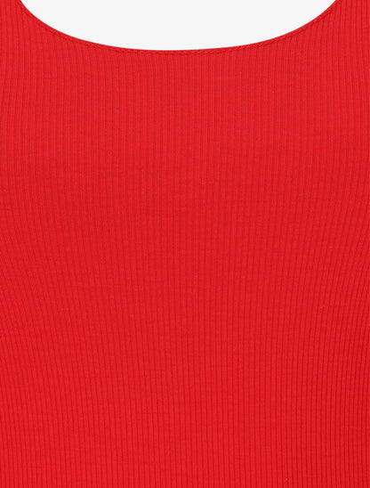 Débardeur uni coupe ajustée - Rouge - 3