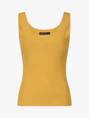 Débardeur uni coupe ajustée - Jaune moutarde - 1