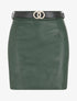 Jupe courte en simili - Vert sapin - 1