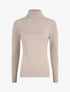 Pull uni à col roulé - Beige - 1