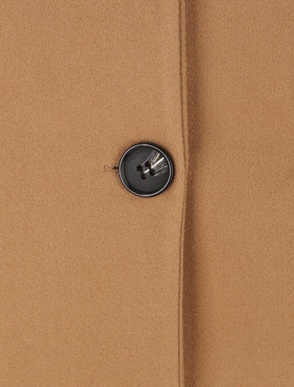 Manteau long croisé boutonné - Camel - 3