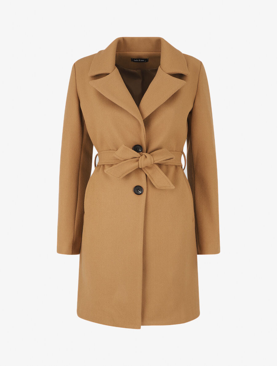 Manteau long classique - Camel - 4